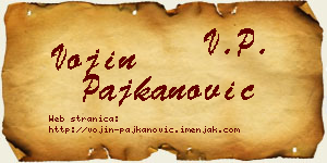 Vojin Pajkanović vizit kartica